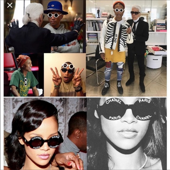 Chanel Paris Runway Round Sunglasses in Black Like New - Picture 3 of 16